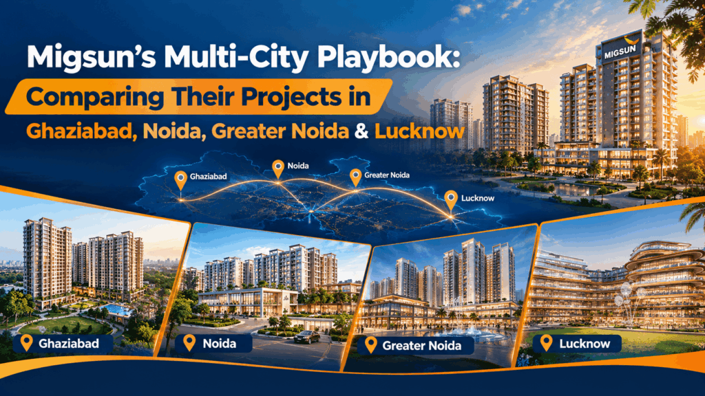 Migsun’s Multi-City Playbook Comparing Their Projects in Ghaziabad, Noida, Greater Noida & Lucknow